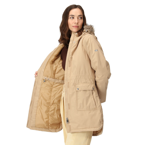 Женская непромокаемая утепленная куртка Sabinka Fur Trim Parka Jacket, LM6, 12 Женская непромокаемая утепленная куртка Sabinka Fur Trim Parka Jacket, LM6, 12